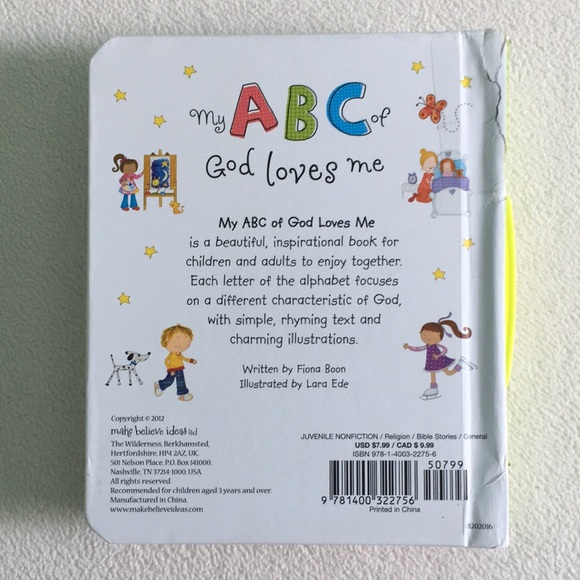 βMy ABC of God Loves Meβ Softcover Board Book with Handle - Picture 2 of 11